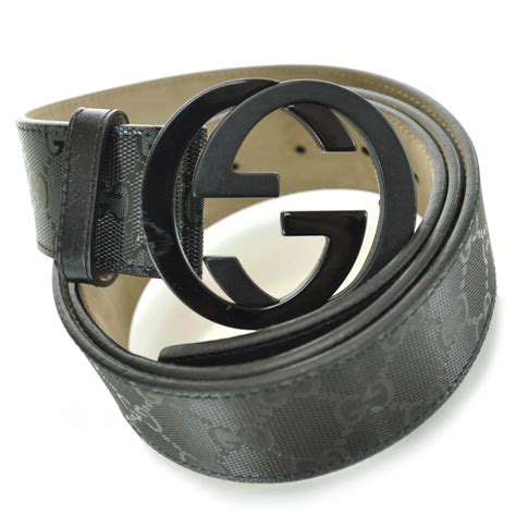 gucci gg supreme belt black|black gucci imprime belt.